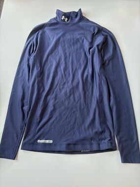 Under Armour Navy Long-Sleeve Compression Mock Neck